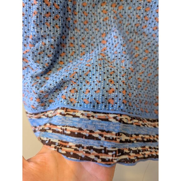 Vintage Y2K American Eagle Cami Top w Buttons & Tie Blue Polka Dot Abstract XS - Picture 3 of 6